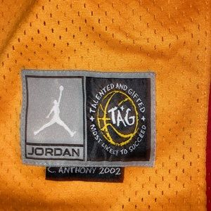 Carmello Anthony Jersey Gifted Stitched Jordan Jumping.